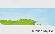 Physical Panoramic Map of the area around 66° 35' 14" N, 16° 4' 29" W