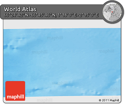 Physical 3D Map of the Area around 66° 35' 14" N, 1° 46' 29" E