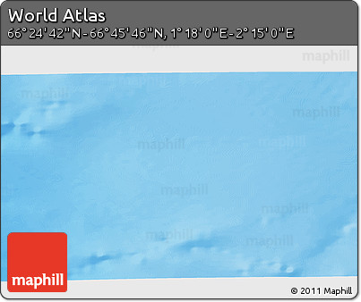 Physical 3D Map of the Area around 66° 35' 14" N, 1° 46' 29" E