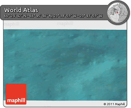 Satellite 3D Map of the Area around 66° 35' 14" N, 21° 10' 29" W