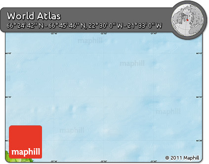 Physical Map of the Area around 66° 35' 14" N, 22° 1' 29" W