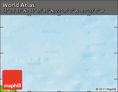 Physical Map of the Area around 66° 35' 14" N, 22° 1' 29" W