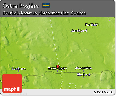 Physical 3D Map of Östra Posjärv