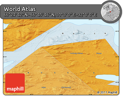 Political Map of the Area around 66° 35' 14" N, 31° 31' 29" E
