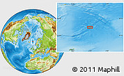 Physical Location Map of the area around 66° 35' 14" N, 3° 19' 30" W
