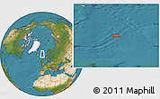 Satellite Location Map of the area around 66° 35' 14" N, 3° 19' 30" W