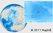 Shaded Relief Location Map of the area around 66° 35' 14" N, 3° 19' 30" W