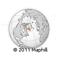 Outline Map of the Area around 66° 35' 14" N, 51° 46' 29" W, rectangular outline
