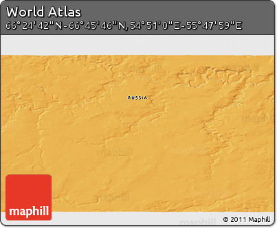Political 3D Map of the Area around 66° 35' 14" N, 55° 19' 30" E