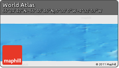 Shaded Relief Panoramic Map of the Area around 66° 35' 14" N, 5° 1' 30" W