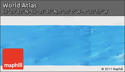 Shaded Relief Panoramic Map of the Area around 66° 35' 14" N, 5° 1' 30" W