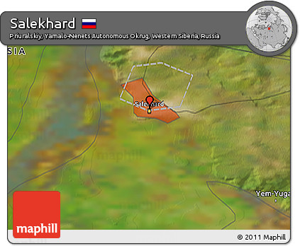 Satellite 3D Map of Salekhard