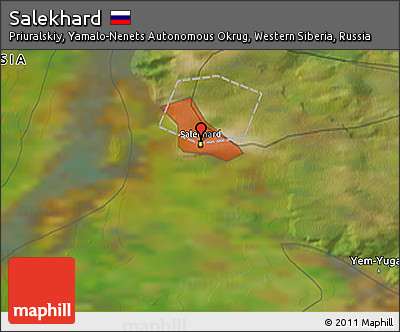 Satellite 3D Map of Salekhard