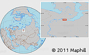 Gray Location Map of the area around 66° 35' 14" N, 69° 46' 30" E