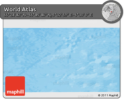 Physical 3D Map of the Area around 66° 35' 14" N, 6° 1' 30" E
