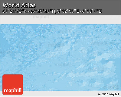 Physical 3D Map of the Area around 66° 35' 14" N, 6° 1' 30" E