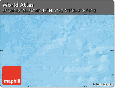 Shaded Relief Map of the Area around 66° 35' 14" N, 6° 1' 30" E