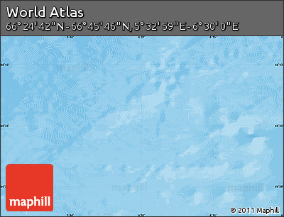 Shaded Relief Map of the Area around 66° 35' 14" N, 6° 1' 30" E