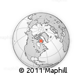 Outline Map of the Area around 66° 35' 14" N, 74° 43' 29" W, rectangular outline