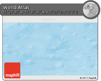 Physical 3D Map of the Area around 66° 35' 14" N, 8° 34' 29" E