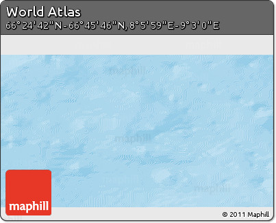 Physical 3D Map of the Area around 66° 35' 14" N, 8° 34' 29" E