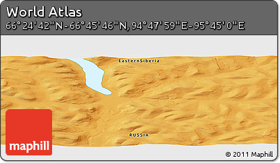 Political Panoramic Map of the Area around 66° 35' 14" N, 95° 16' 30" E