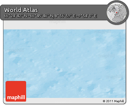 Physical 3D Map of the Area around 66° 35' 14" N, 9° 25' 30" E