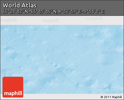 Physical 3D Map of the Area around 66° 35' 14" N, 9° 25' 30" E