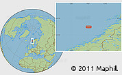 Savanna Style Location Map of the area around 66° 35' 14" N, 9° 25' 30" E