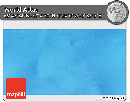 Physical 3D Map of the Area around 66° 54' 2" N, 0° 4' 30" E