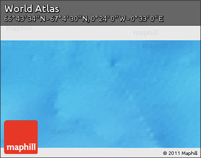 Physical 3D Map of the Area around 66° 54' 2" N, 0° 4' 30" E