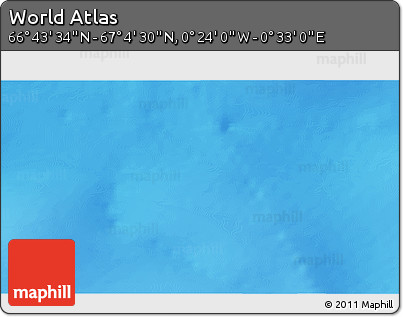 Physical 3D Map of the Area around 66° 54' 2" N, 0° 4' 30" E