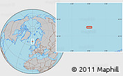 Gray Location Map of the area around 66° 54' 2" N, 0° 4' 30" E