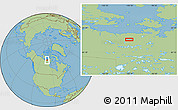 Savanna Style Location Map of the area around 66° 54' 2" N, 100° 13' 29" W