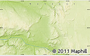 Physical Map of the area around 66° 54' 2" N, 115° 31' 30" W