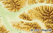 Physical Map of the area around 66° 54' 2" N, 138° 37' 30" E