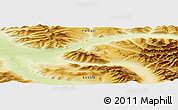 Physical Panoramic Map of the area around 66° 54' 2" N, 138° 37' 30" E