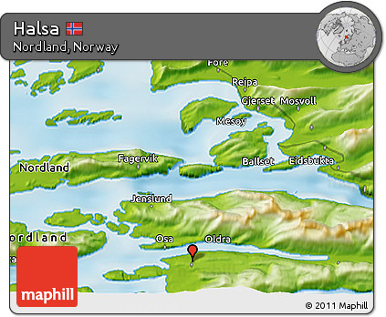 Physical 3D Map of Halsa
