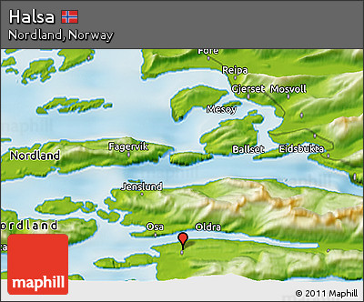 Physical 3D Map of Halsa