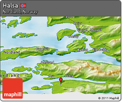 Physical 3D Map of Halsa