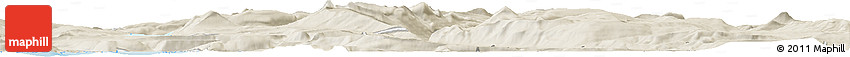 Shaded Relief Horizon Map of the Area around 66° 54' 2" N, 14° 31' 30" E