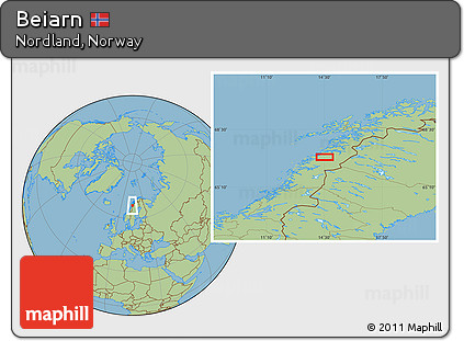 Savanna Style Location Map of Beiarn
