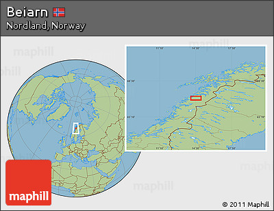 Savanna Style Location Map of Beiarn