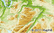 Physical Map of the area around 66° 54' 2" N, 14° 31' 30" E