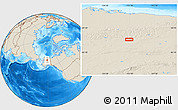 Shaded Relief Location Map of the area around 66° 54' 2" N, 151° 13' 29" W