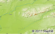 Physical Map of the area around 66° 54' 2" N, 151° 13' 29" W