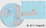 Gray Location Map of the area around 66° 54' 2" N, 16° 4' 29" W