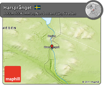 Physical 3D Map of Harsprånget