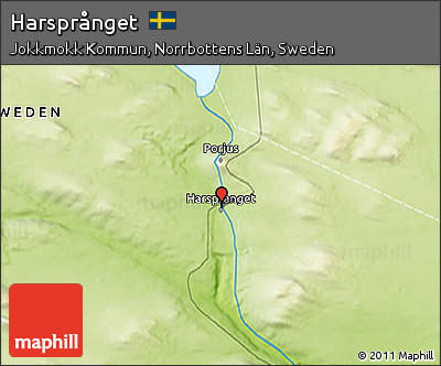 Physical 3D Map of Harsprånget