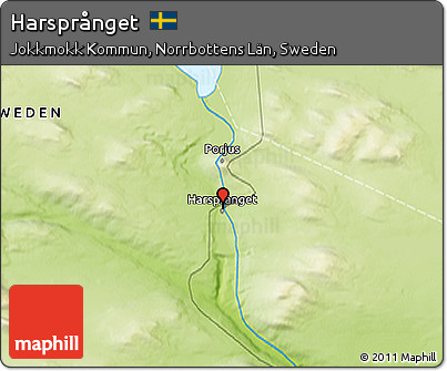 Physical 3D Map of Harsprånget